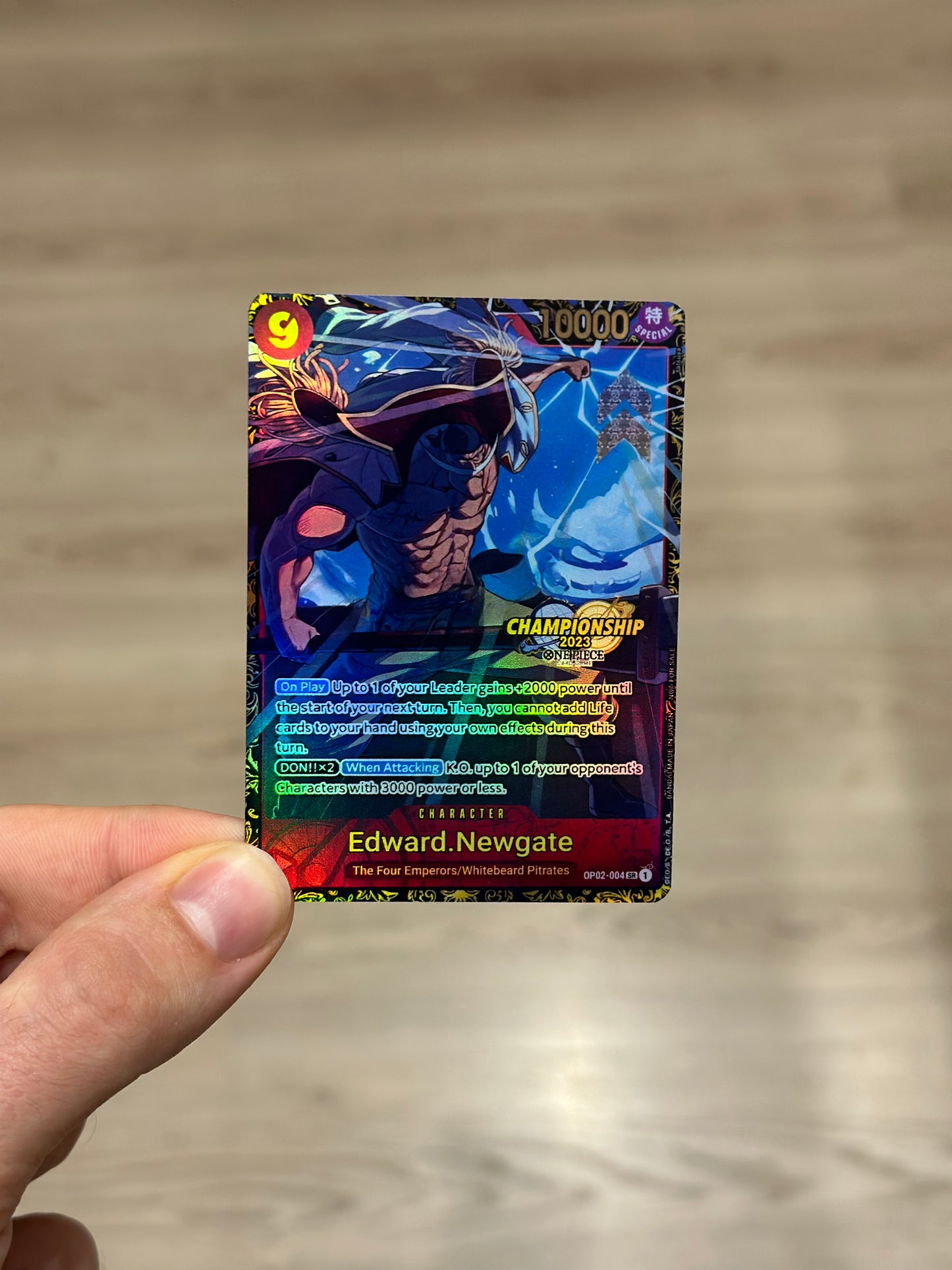 Edward Newgate (whitebeard) OP02-004 championship r/custom