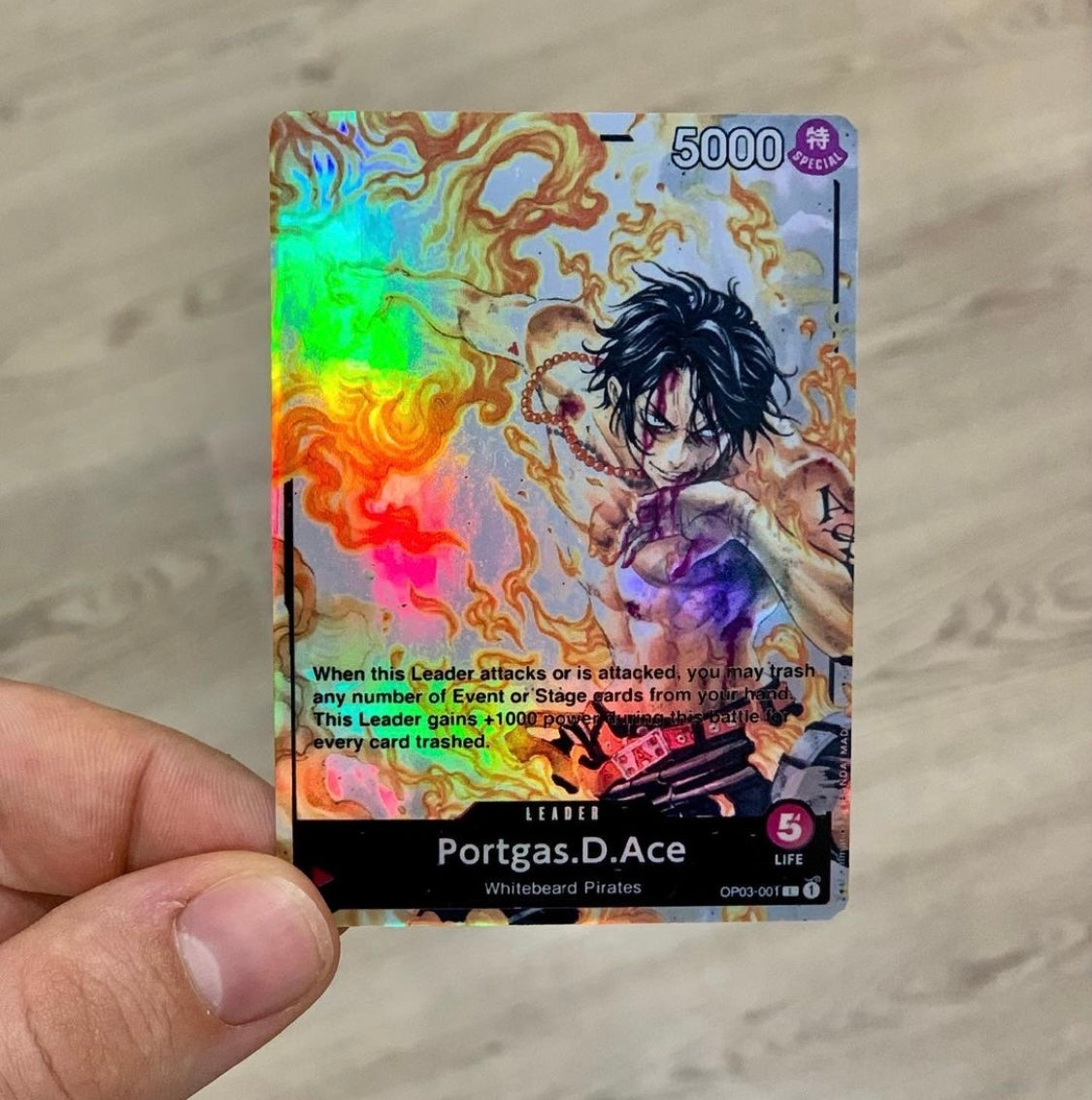 Portgas D. Ace Leader Alt Art Custom