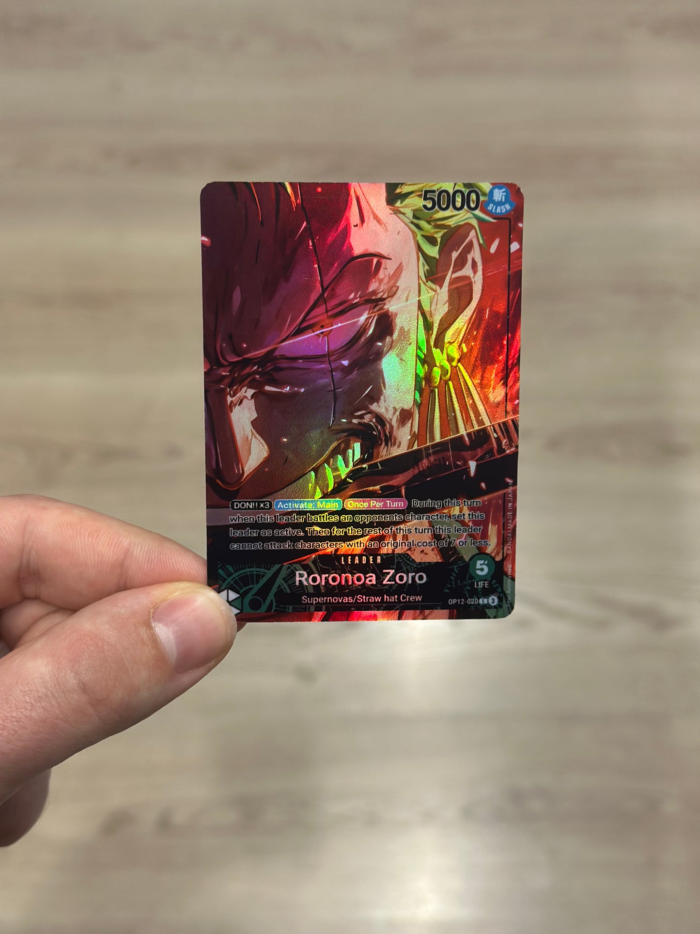 Roronoa Zoro Leader Alt Art Custom OP12