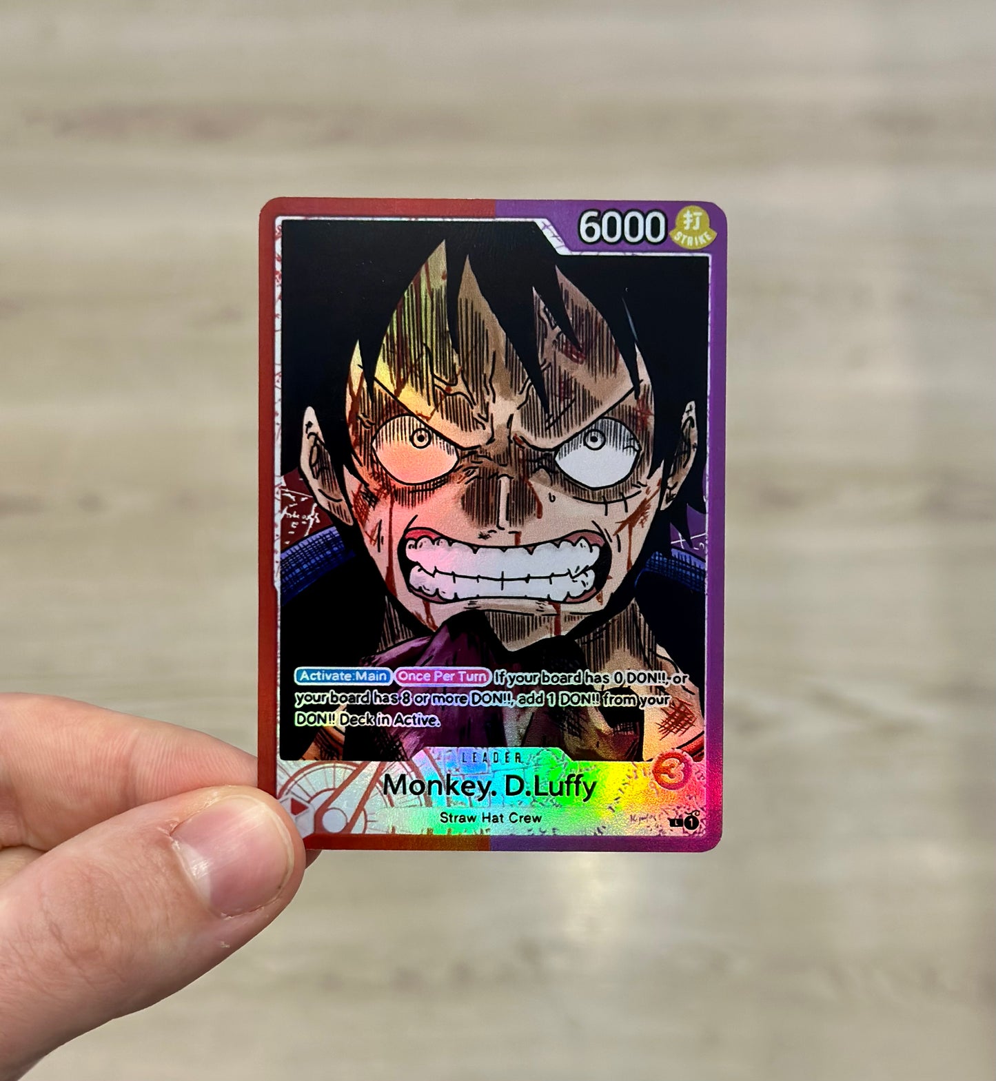 Monkey D. Luffy Leader Alt Art Custom St10