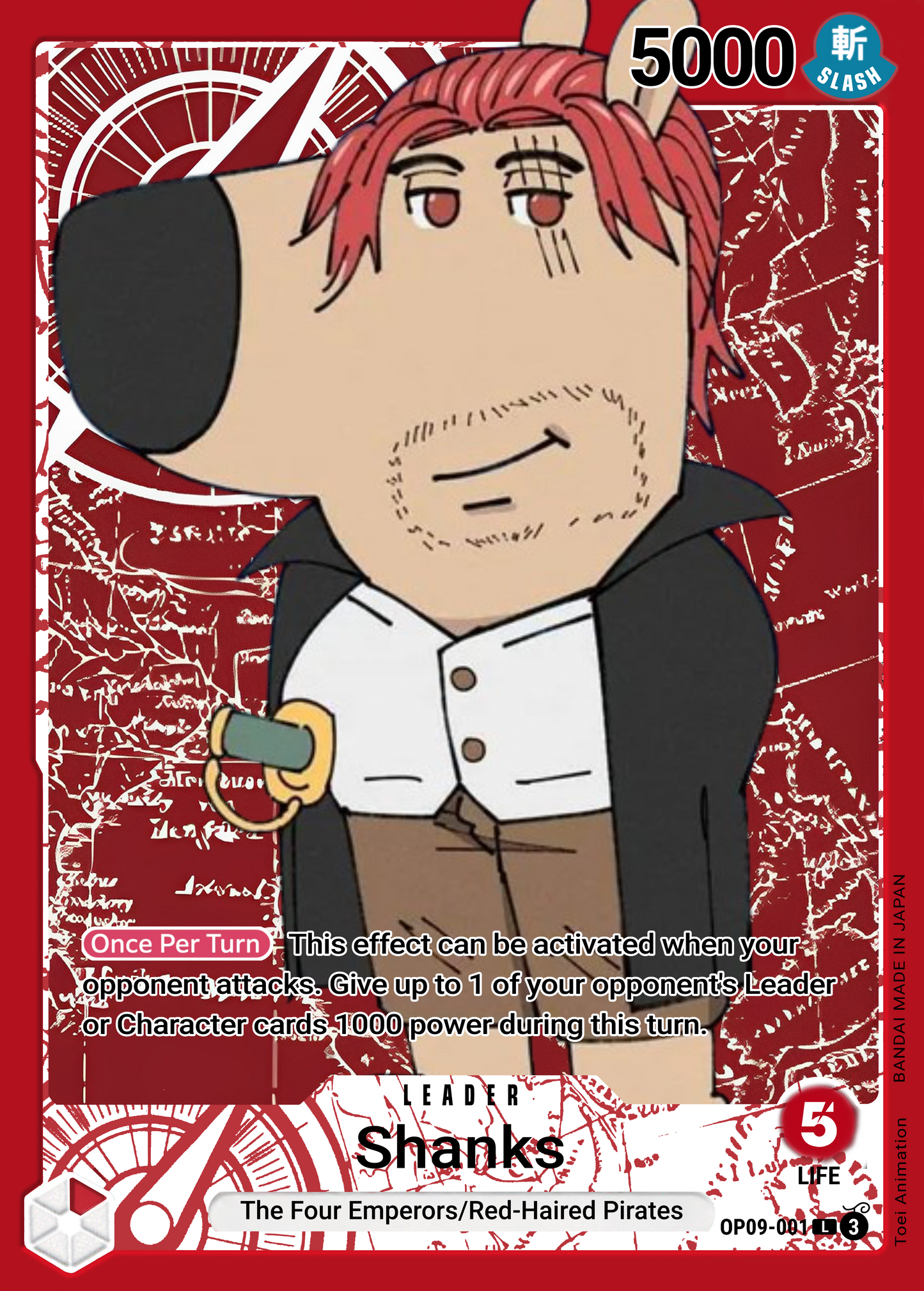 Shanks MEME Leader Alt Art Custom OP09