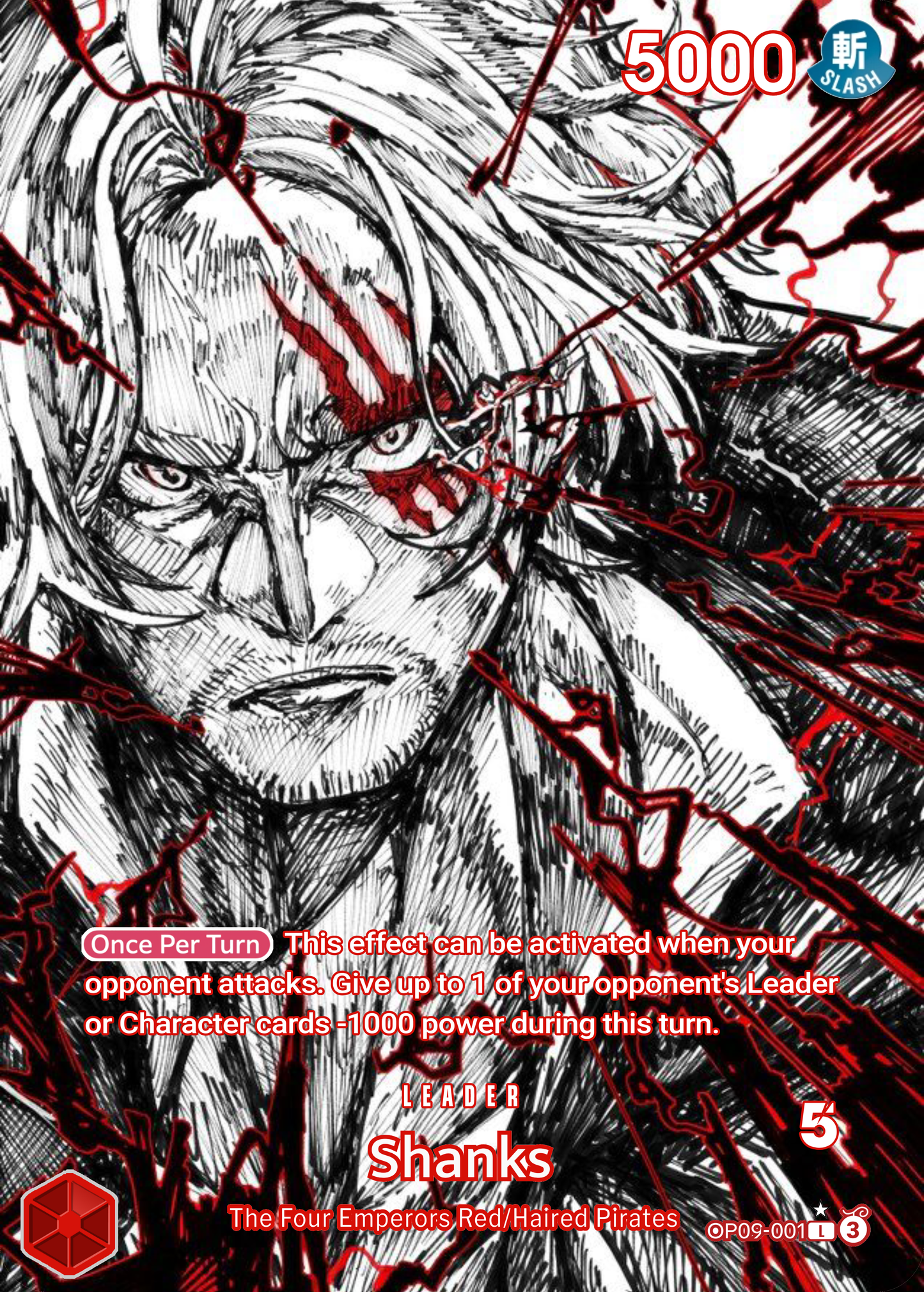 Shanks Leader Alt Art Custom OP09