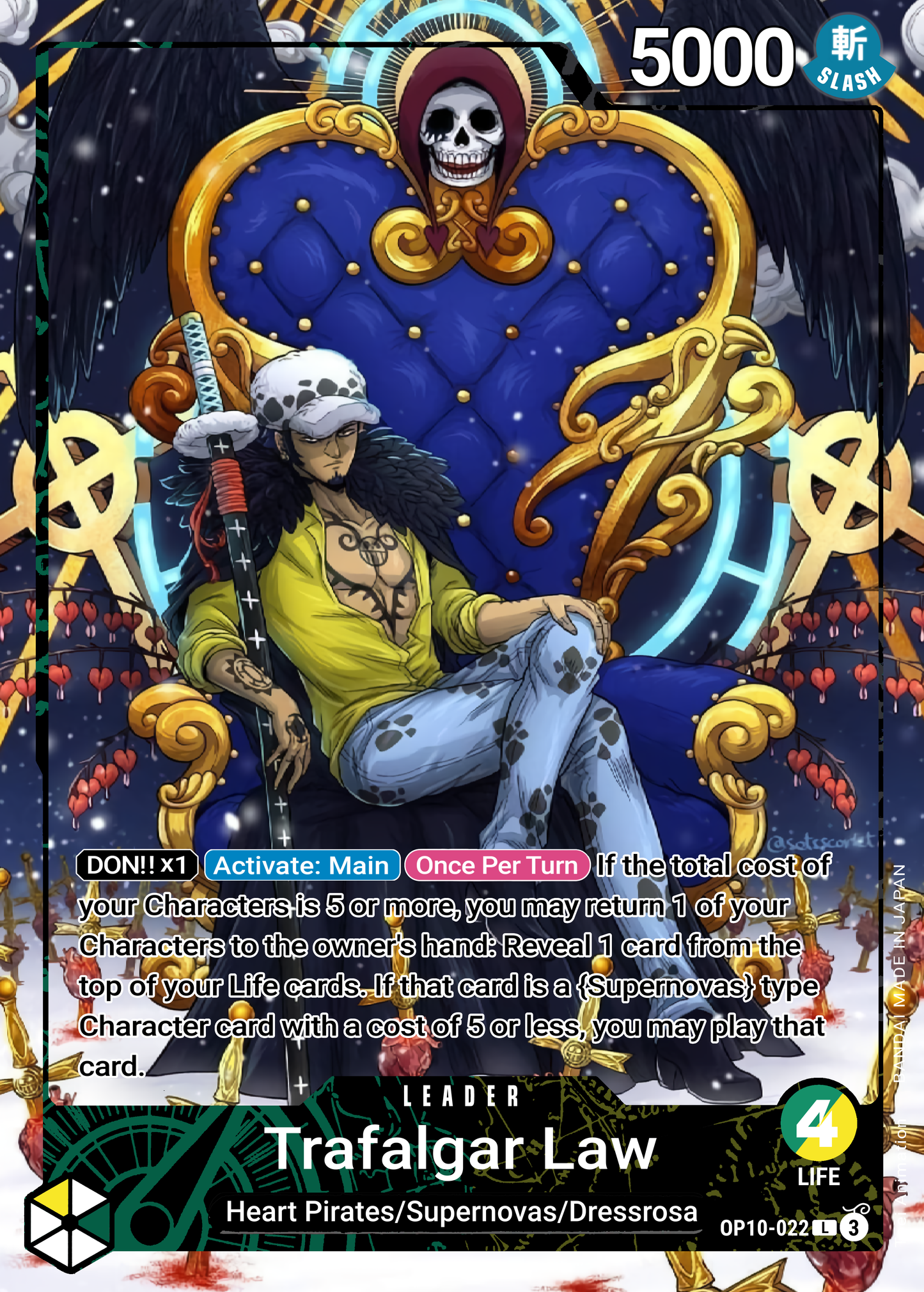 Trafalgar Law Leader Alt Art Custom OP10