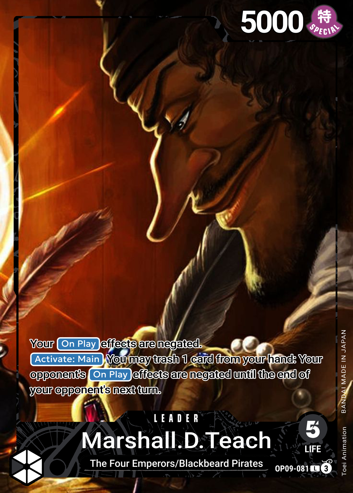 Marshall D. Teach Leader Alt Art Custom OP09